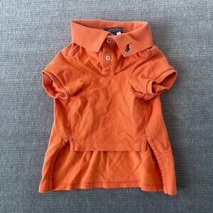 Polo Ralph Lauren Shirt Dog Large Orange Small Pony Leash Cutout Outfit